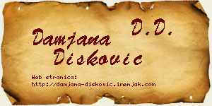 Damjana Dišković vizit kartica